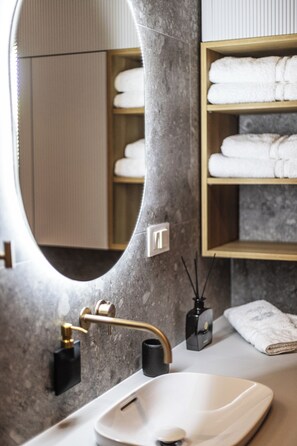 Regadera, amenidades de baño ecológicas, secadora de cabello, bidet 