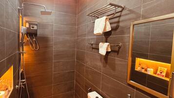 Hair dryer, towels