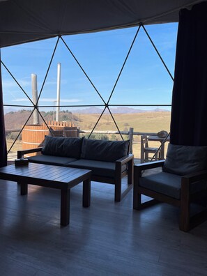 Suite de lujo, lanai, vistas a la montaña | Terraza o patio