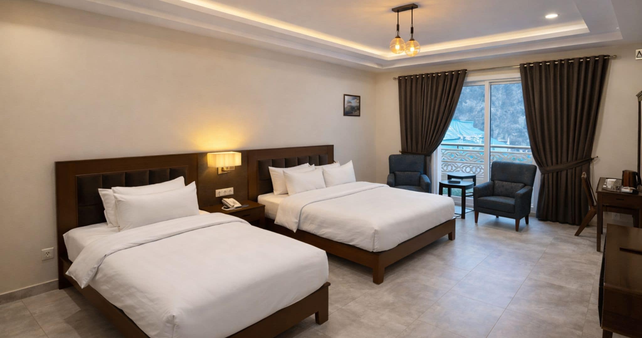 Executive Triple Room | Premium bedding, in-room safe, desk, laptop workspace