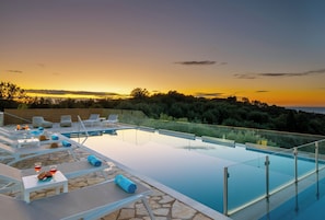 Pool - Beautiful 4-bedroom villa with AC Panoramic View (Corfu)