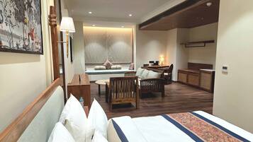 Egyptian cotton sheets, premium bedding, down comforters, minibar