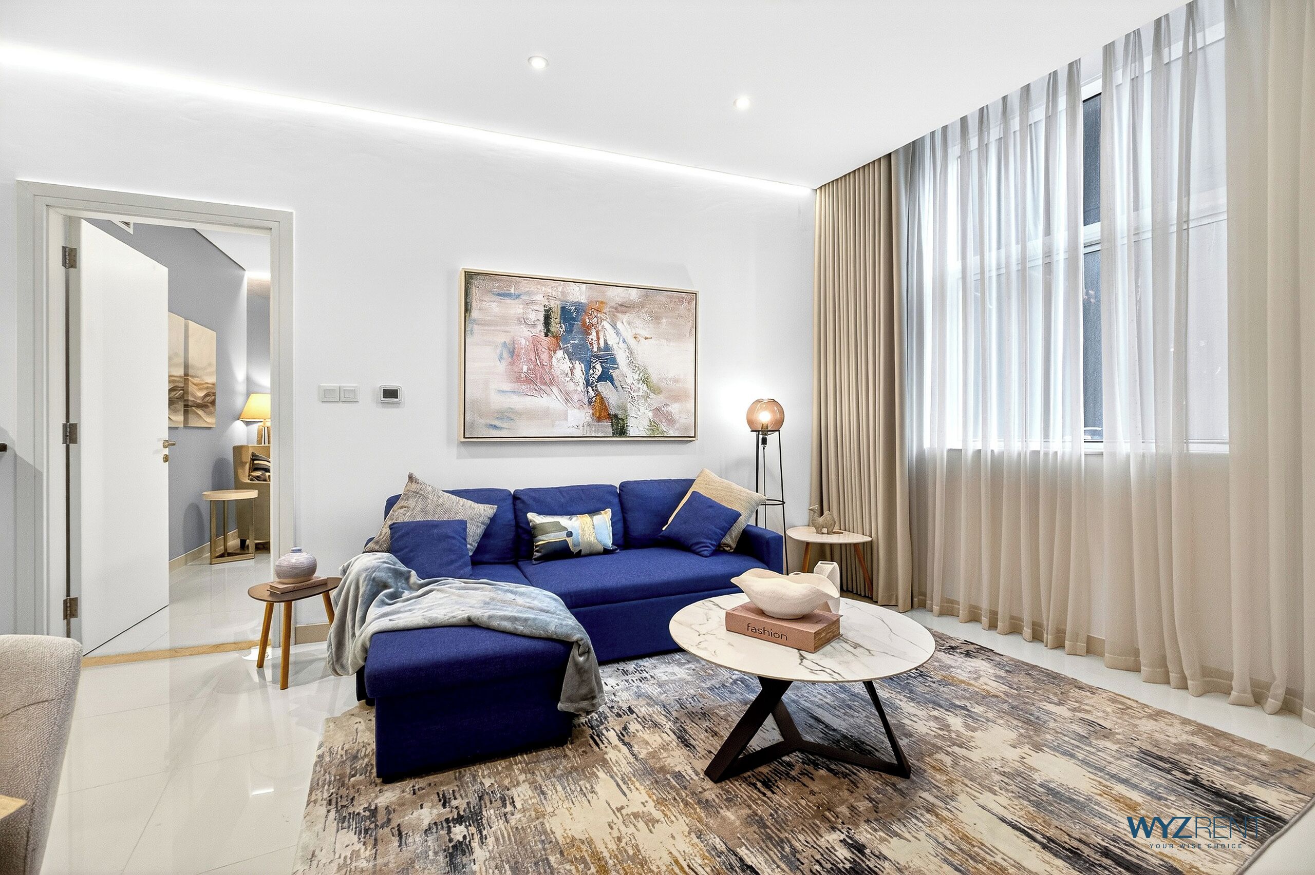 Appartement, vue sur la piscine | Aire de séjour | Téléviseur connecté de 55 po avec télévision numérique, Netflix