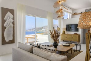 TV - Aegean Horizon Villa pool - My rental Homes (Mykonos)