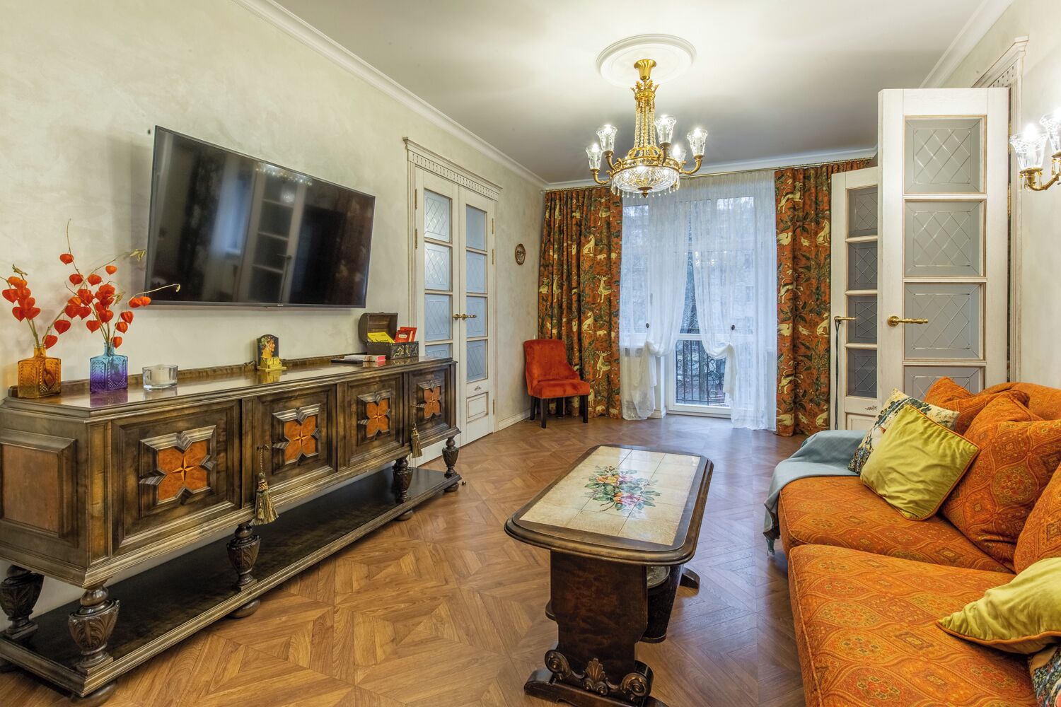 Leilighet – signature, balkong, bakgårdsutsikt | Oppholdsområde