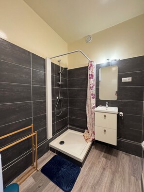 Shower, hair dryer, towels, toilet paper - F3 seafront with all comforts (Houlgate)