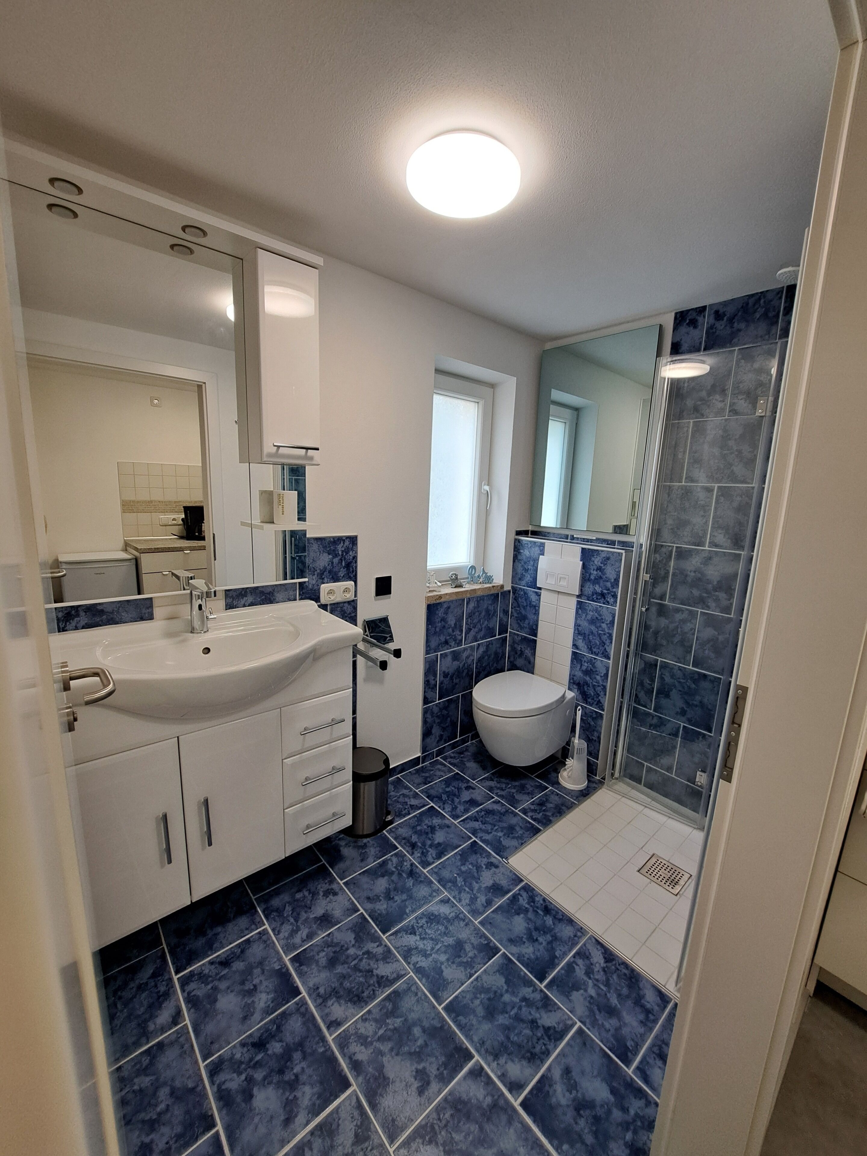 シャワー、タオル、石鹸、トイレットペーパー