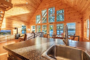 Interior - Lakefront Cabin with Private Dock & Stunning Views (Barnstead)