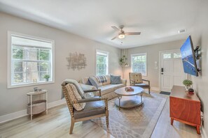 TV - 2BR Home | Grill + Free Parking | Near Beach + DT (North Charleston)