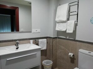 Double or Twin Room, City View | Bathroom | Shower, hair dryer, towels, soap