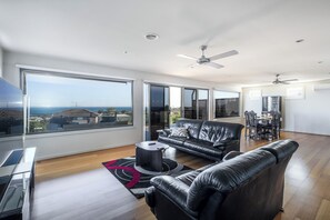 Living area - 180° Ocean Views | Pool Table | Coastal Escape (Clifton Springs)