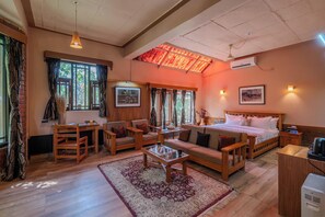 Family Room, Mountain View | In-room safe, desk, laptop workspace, blackout curtains - The Divine Hima (Dharamshala)