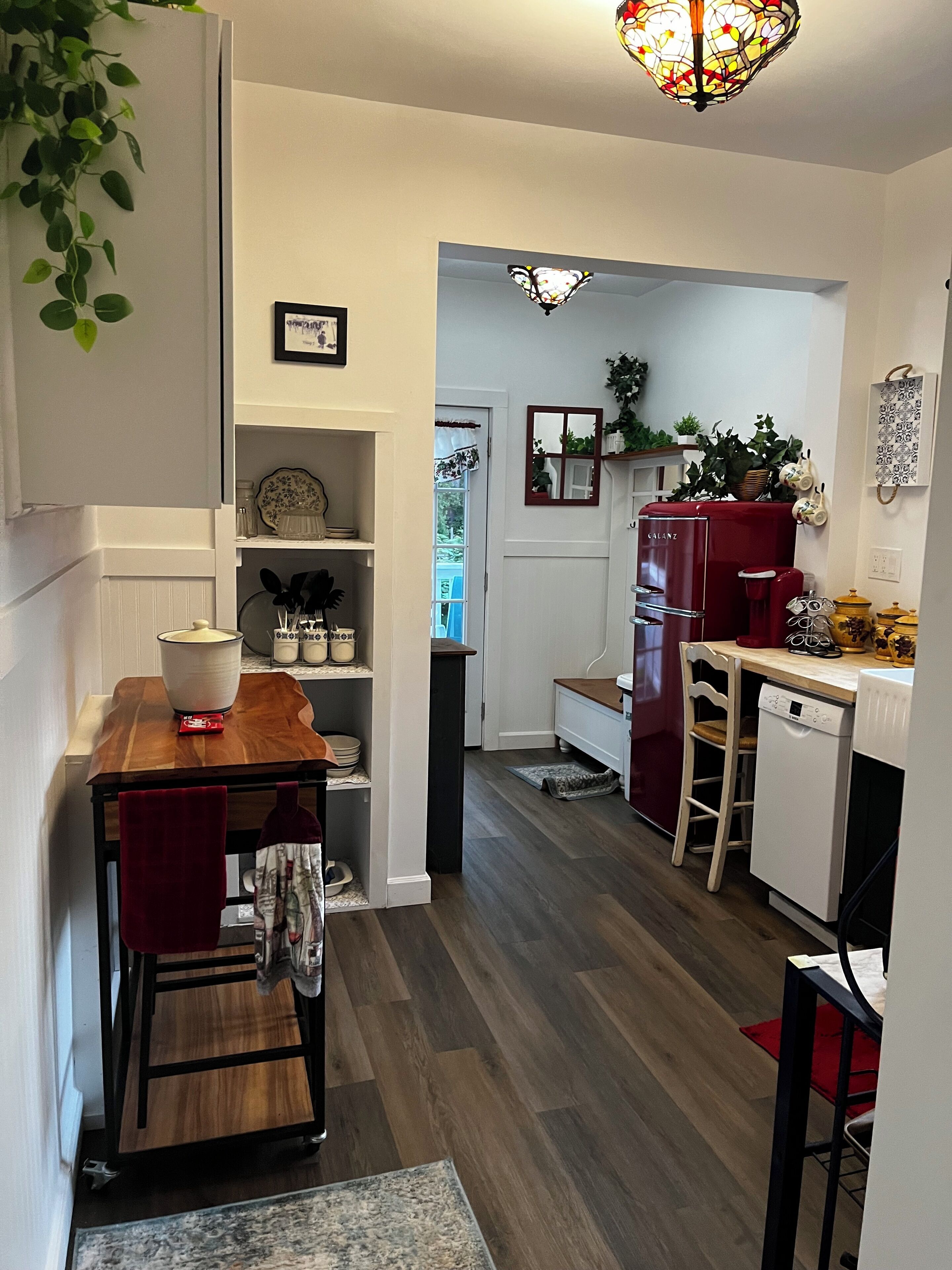 Microwave, oven, stovetop, dishwasher