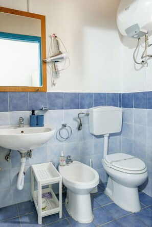 Dusche, Haartrockner, Bidet, Handtücher