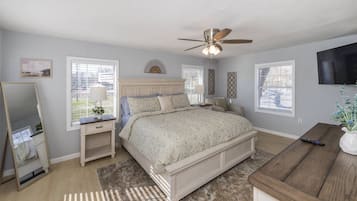 4 habitaciones, tabla de planchar con plancha, wifi y ropa de cama