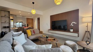 Apartment, 1 Bedroom, Accessible, Balcony | Living room - New Exclusive 1BR Condo Capcana With Terrace (Punta Cana)