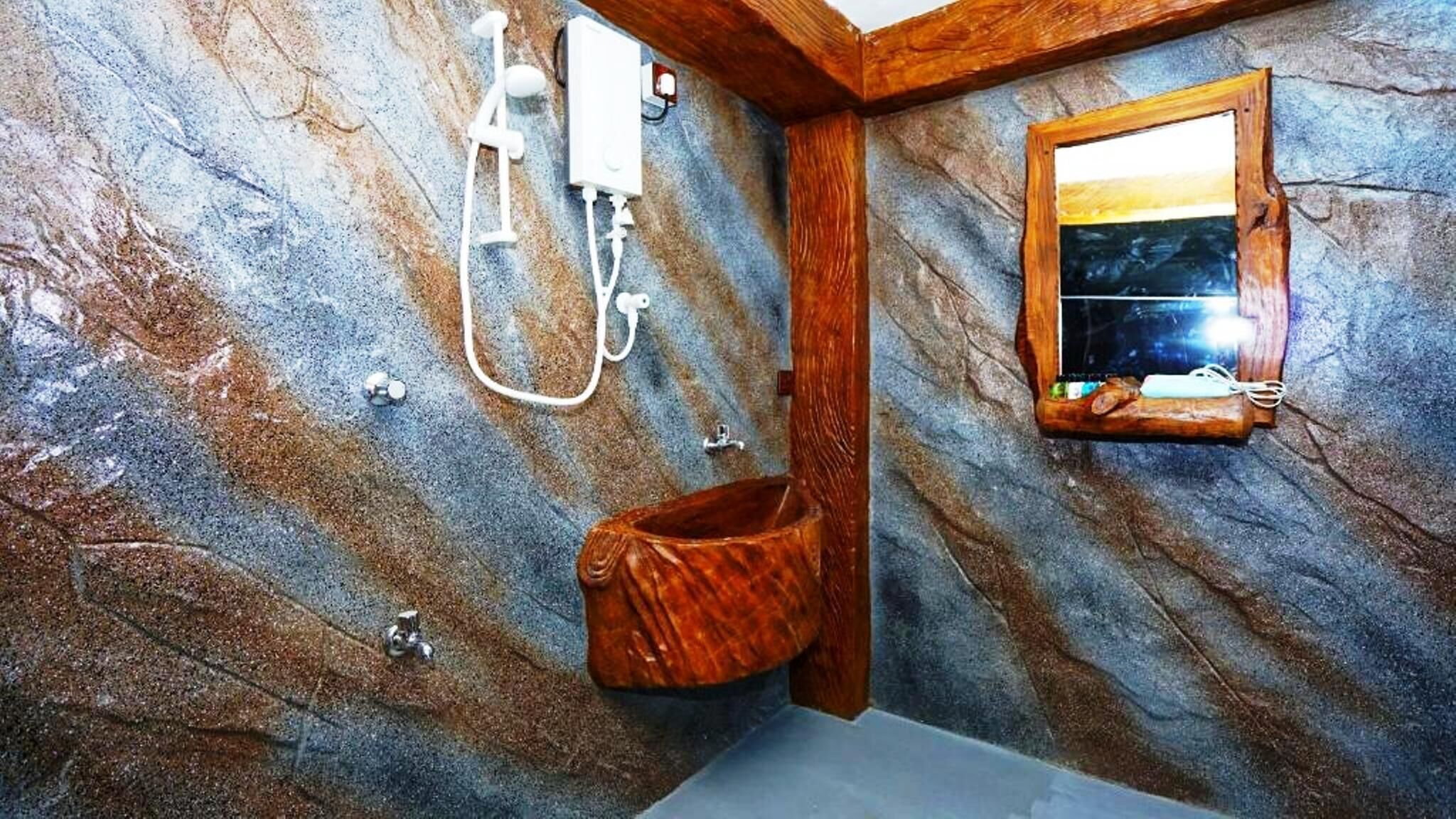 Deluxe-Ferienhaus, Bergblick | Badezimmer