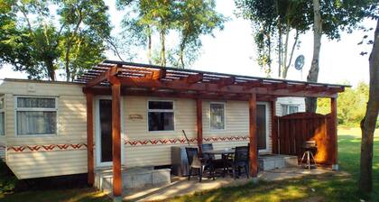 Mobil-home dans un parc de vacances