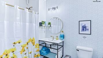 Hair dryer, towels