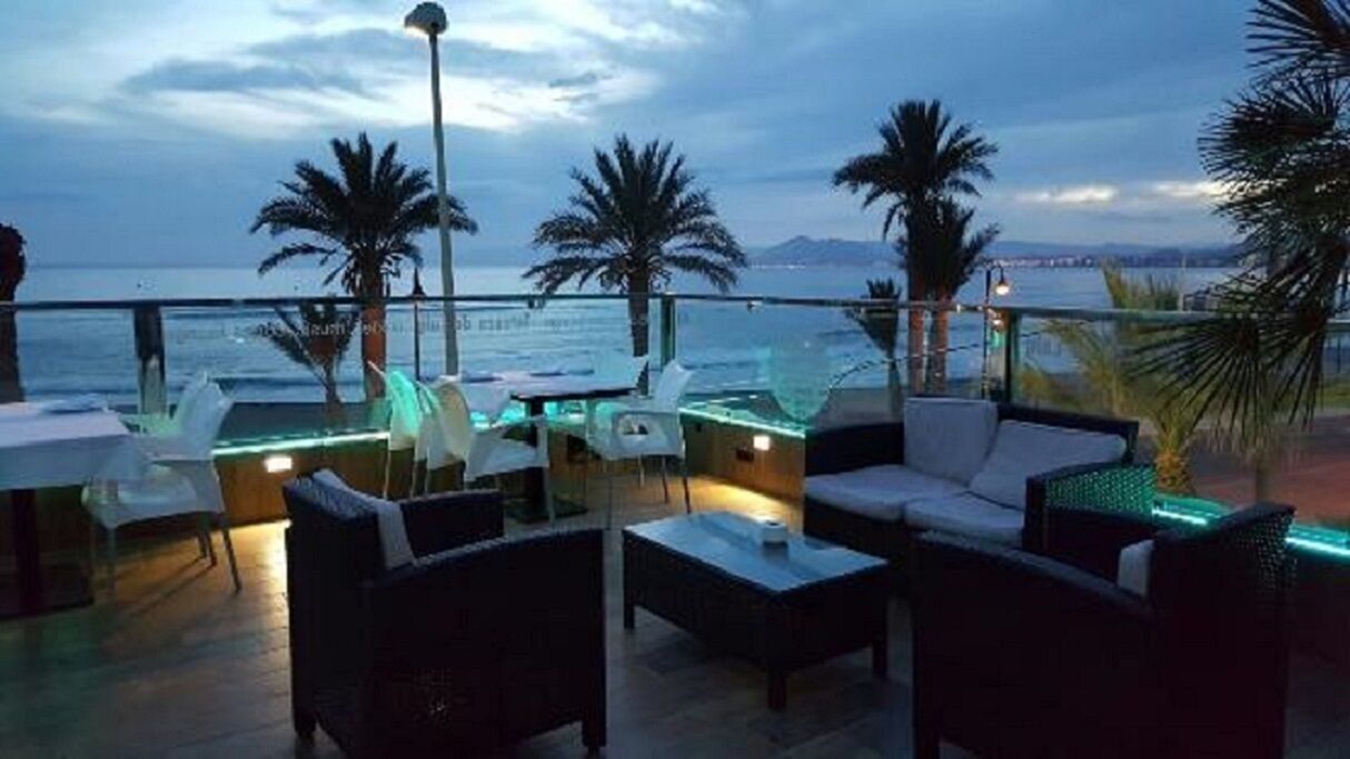Alfresco Dining from balcony of local, recommended Restaurant ....one of many! 