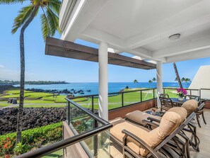 Terrace/patio - Two Oceanfront Condos Combined! One-of-a-Kind at Mauna Lani Point (Kamuela)