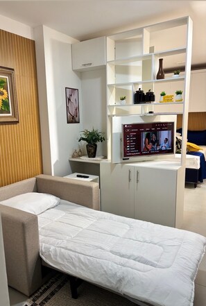 1 bedroom, iron/ironing board, Internet, bed sheets - Modern and cozy apartment in São João Del Rei (São João del Rei)