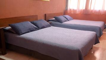 Classic Room, 2 Double Beds | Free WiFi, bed sheets