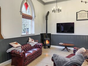 TV, fireplace - 3 bedroom accommodation in Church Houses, near Kirkbymoorside (Church Houses, near Kirkbymoorside)