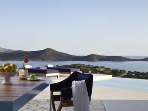 Outdoor dining - Villa Calitha, Divine Sea Views, Private Infinity Pool, Furnished Terrace,. (Crete)
