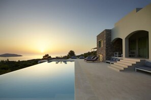 Pool - Villa Olivene, Divine Sea Views, Private Infinity Pool, Furnished Terrace,. (Crete)