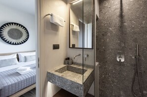 Shower, towels, soap, shampoo - Villa Eirenis, Divine Sea Views, Private Infinity Pool, Furnished Terrace,. (Crete)