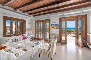 TV - Seafront Villa Solaryth, Divine Sea Views, Private Pool, Furnished Terrace,. (Crete)