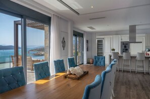 Dining - Seafront Villa Astraiax, Divine Sea Views, Private Infinity Pool, Furnished. (Crete)