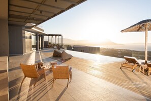 Outdoor dining - Villa Aurivis, Divine Sea Views, Private Infinity Pool, Furnished Terrace,. (Crete)