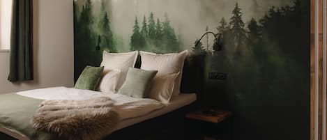 2 bedrooms, bed sheets