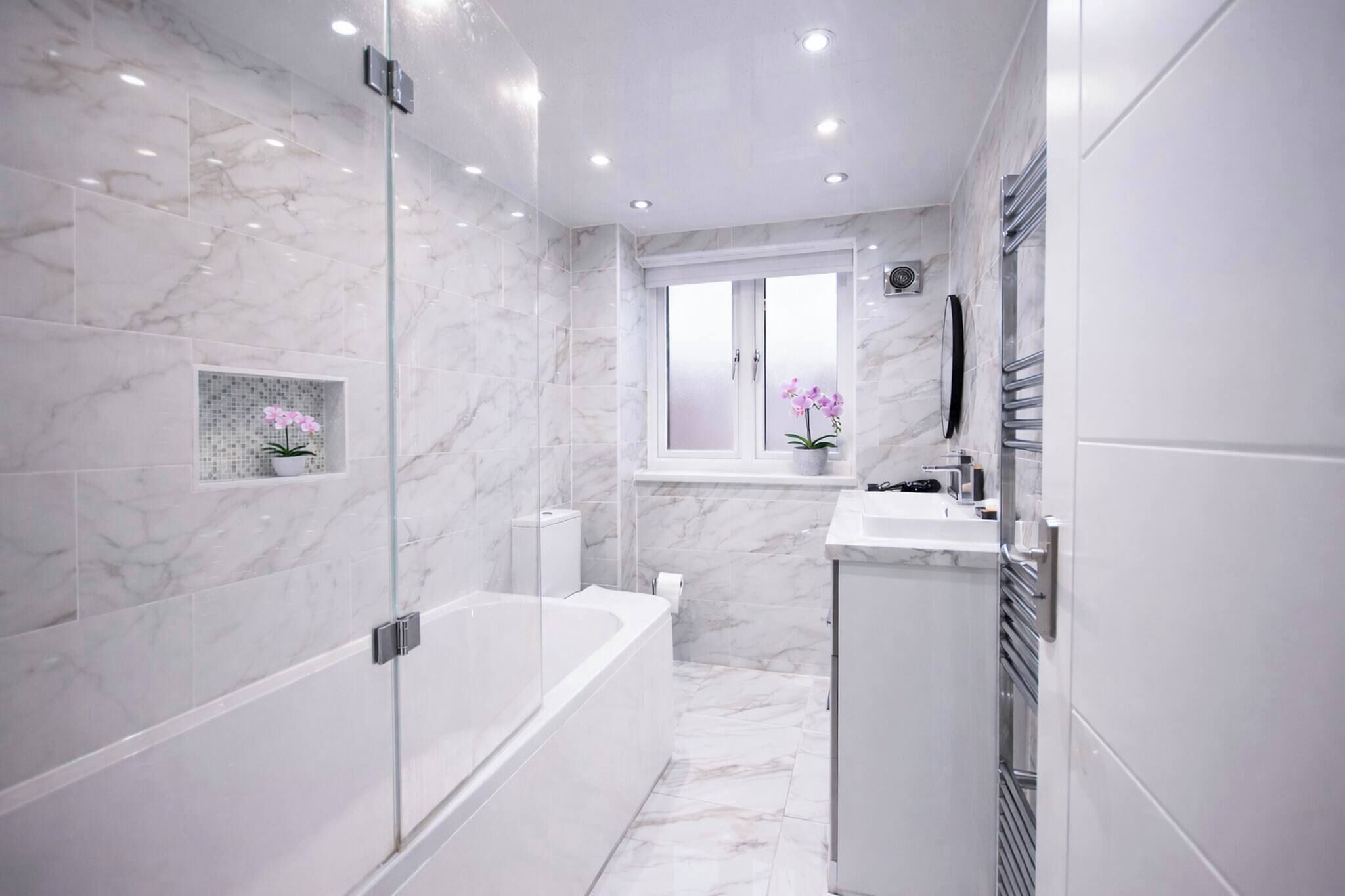 Shower, hair dryer