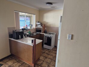 Private kitchen - The little house that could
Lots of space for activities
Furnished in boatwood (Armadale)