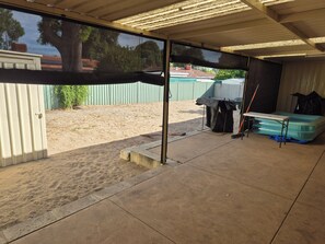 Terrace/patio - The little house that could
Lots of space for activities
Furnished in boatwood (Armadale)