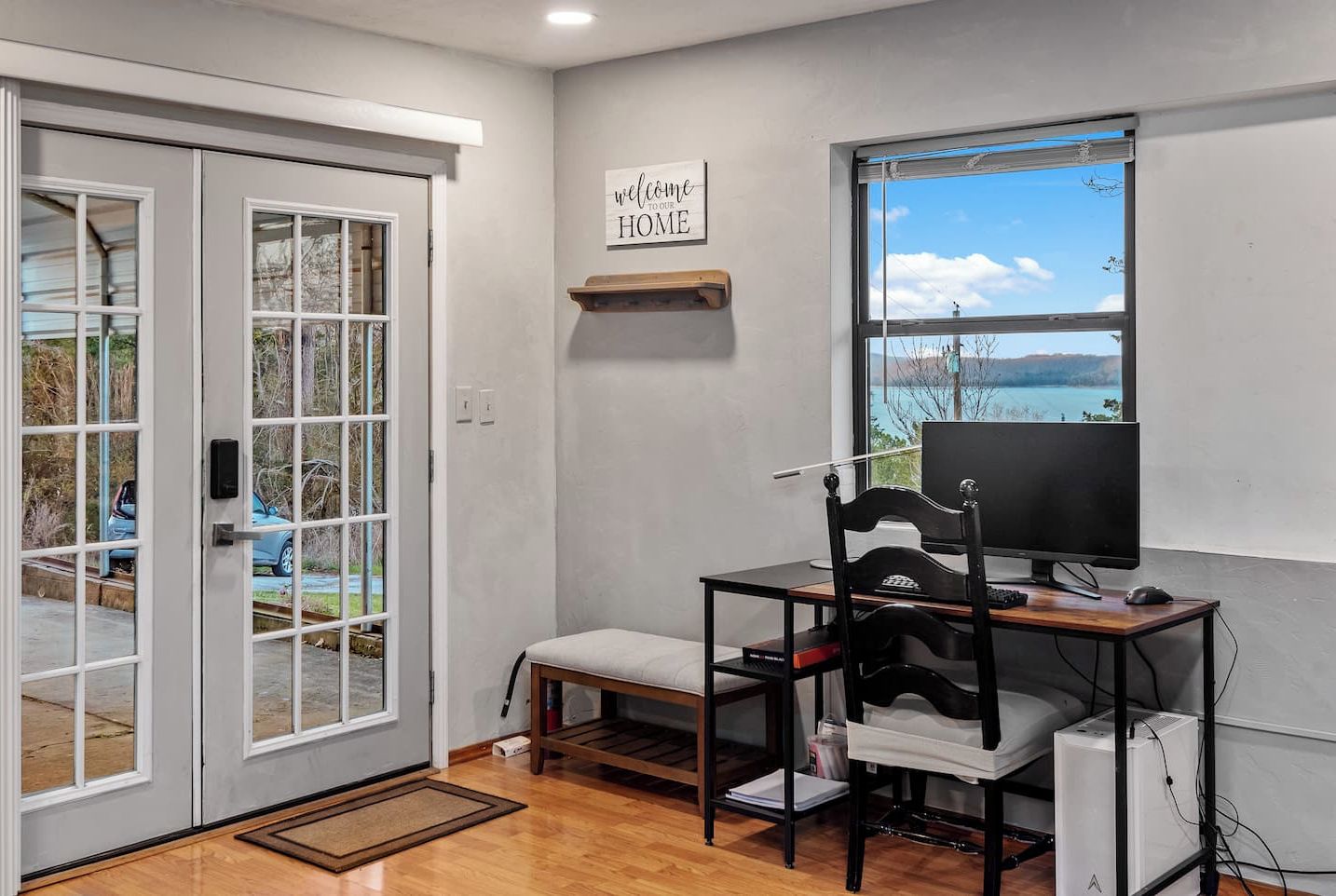 Home Office: Workspace with ample light, sleek decor, and all the essentials to get things done!