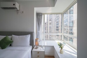 Down duvets, individually decorated, individually furnished - Tyms High Serviced Residence Shanghai Xujiahui Tower (Shanghai)