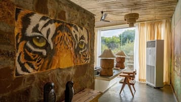 Bungalow exclusif, 1 chambre, patio, vue sur le jardin | Intérieur