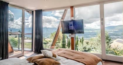 Villa vue Lac Léman et montagne Proche Genève