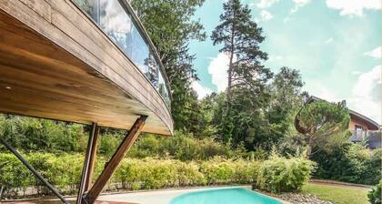 Villa vue Lac Léman et montagne Proche Genève