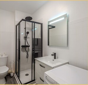 Shower, hair dryer