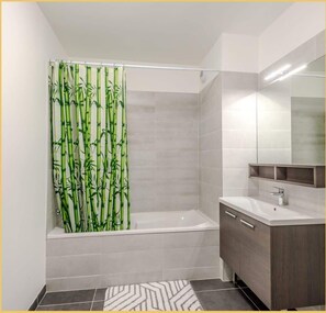 Shower, hair dryer