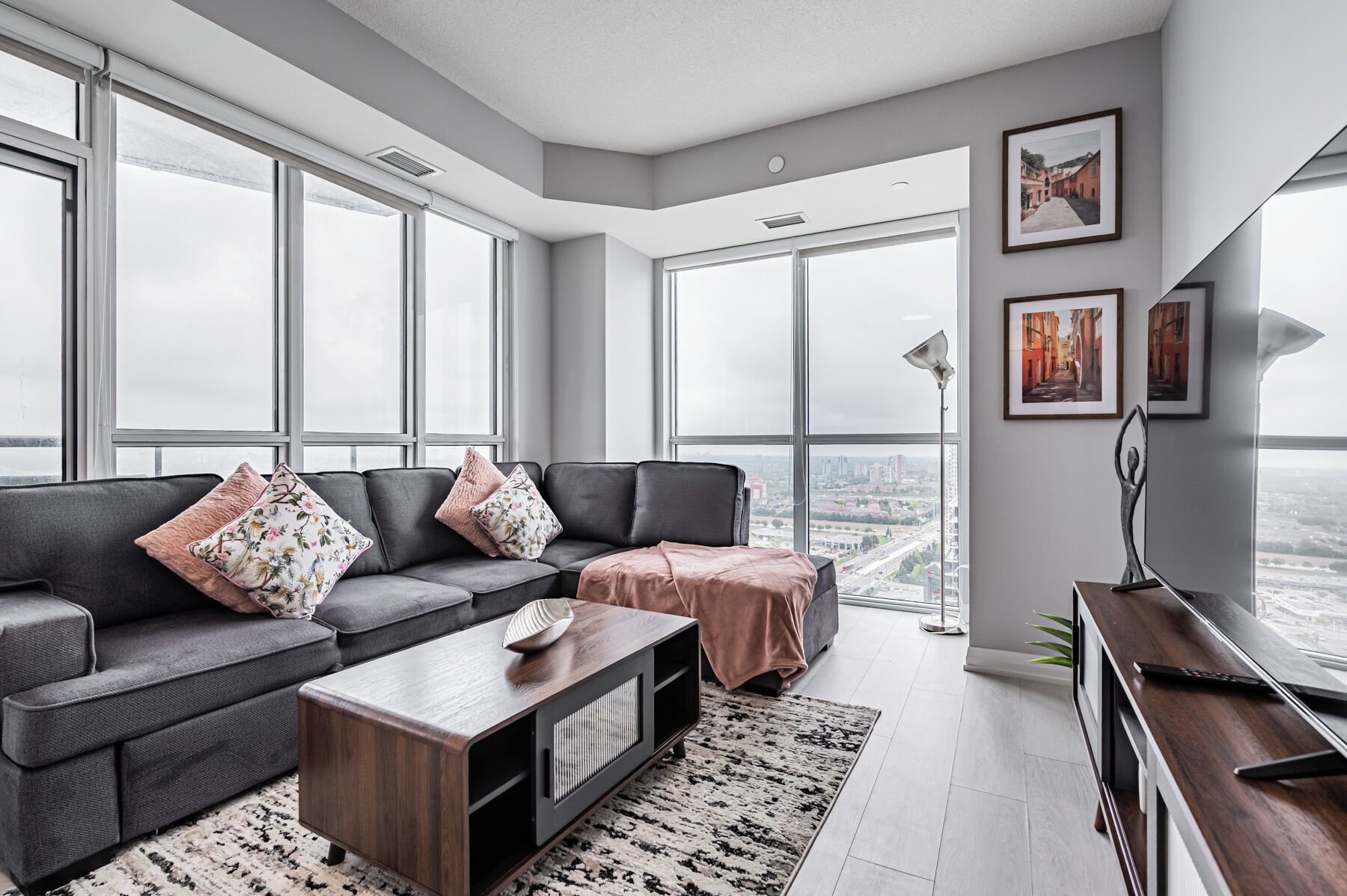 豪華開放式客房, 城市景觀 | 起居  區