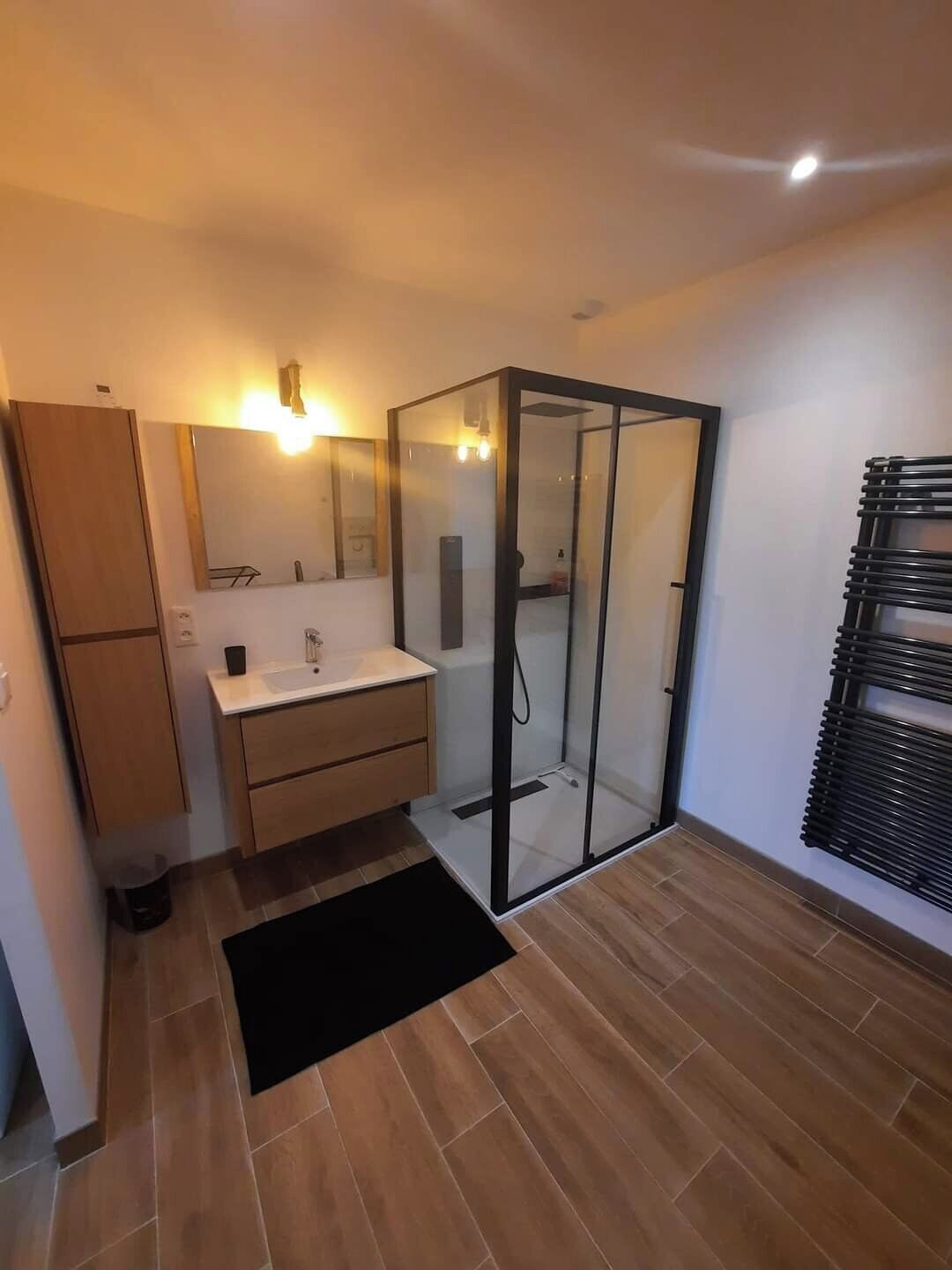 Hair dryer, soap, toilet paper