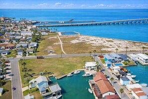 House, 2 Bedrooms | Aerial view - Channelfront - Dock - Fishing - Bbq - Deck 2 Bedroom Home (Port Isabel)
