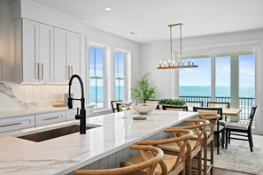 Dining - New 2026 Oceanfront 6BR East Side Duplex w/ Pool, Elevator & Game Room (Emerald Isle)
