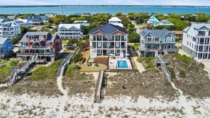 Exterior - New 2026 Oceanfront 6BR East Side Duplex w/ Pool, Elevator & Game Room (Emerald Isle)